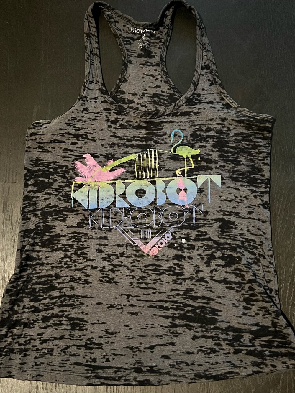 KID ROBOT Licensed 90s Miami Style Burnout Racerback Tank Top Shirt Medium